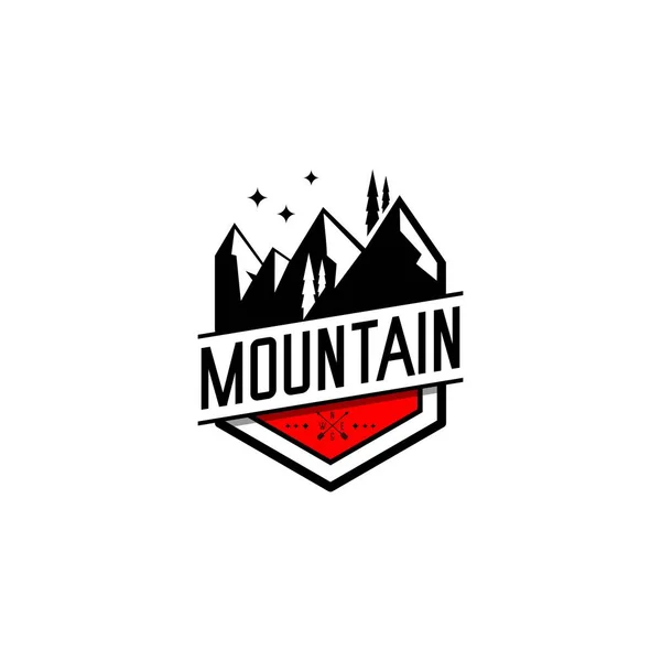 Vektor Logo Pegunungan Dan Petualangan - Stok Vektor