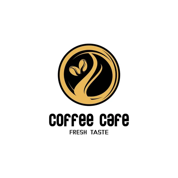 Kafé Logotyp Illustration Vektor Kaffe Logotyp — Stock vektor