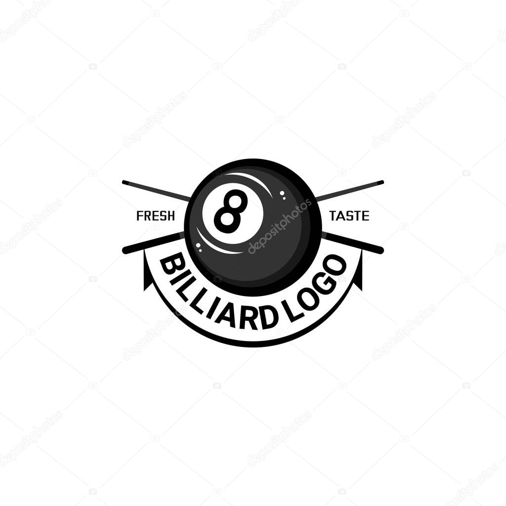 Billiard logo, cafe and bar logo illustration vector