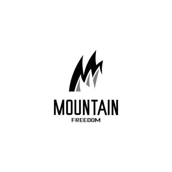 Logo Gunung Vektor Ilustrasi Petualangan - Stok Vektor
