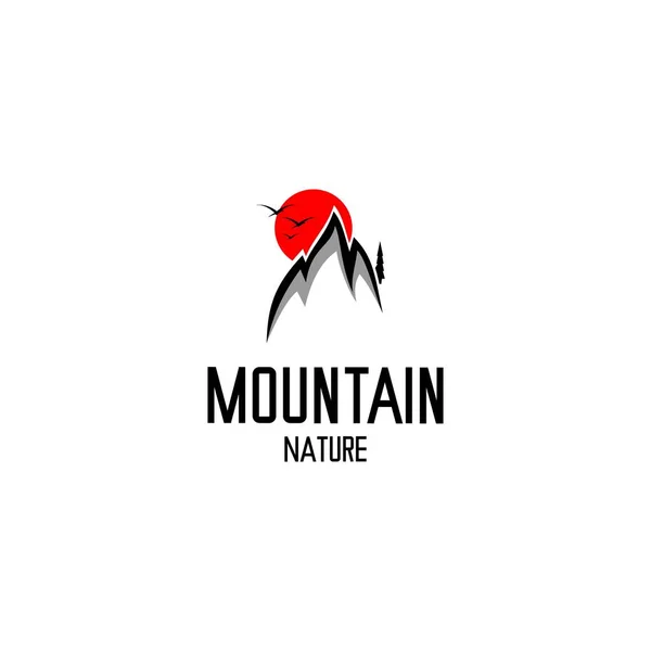 Illustration Logo Montagne Vecteur Aventure — Image vectorielle