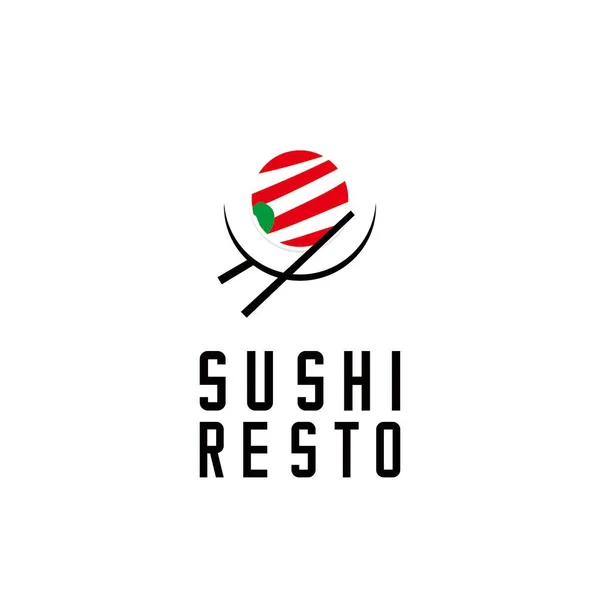Vektor Gambar Logo Restoran Sushi - Stok Vektor