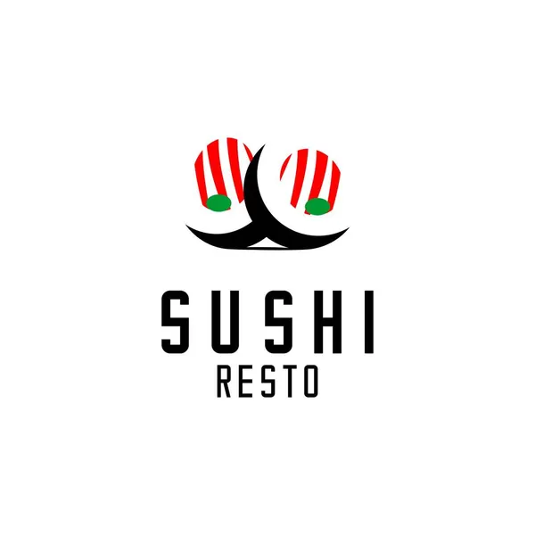 Vektor Gambar Logo Restoran Sushi - Stok Vektor