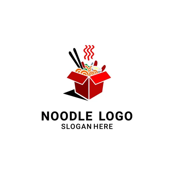 Вектор Логотипа Лапши Ресторана Пищевой Логотип — стоковый вектор