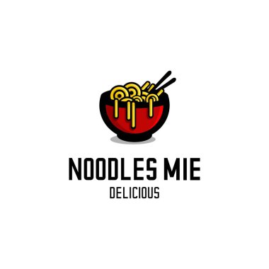 Ramen logosu, erişte logosu, restoran logosu.