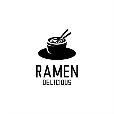 Ramen logosu, erişte logosu, restoran logosu.