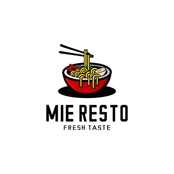 Ilustração Vetorial Logotipo Ramen Logotipo Macarrão Logotipo Restaurante —  Vetores de Stock