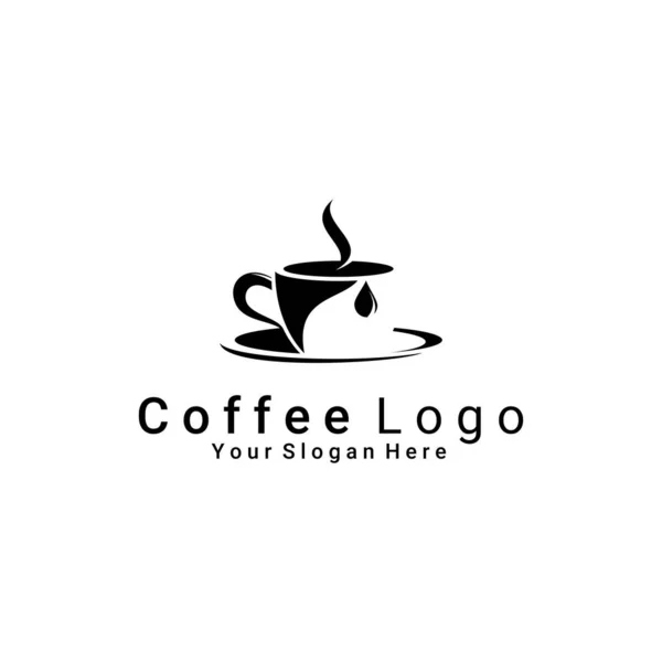 Вектор Логотипа Кофе Логотип Кафе Ресторана Бренд Этикетка — стоковый вектор