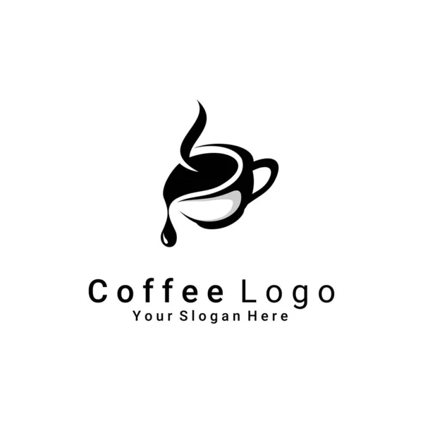 Vektorová Ilustrace Šálku Kávy Logo Kavárna Logo Logo Obchodu Logo — Stockový vektor