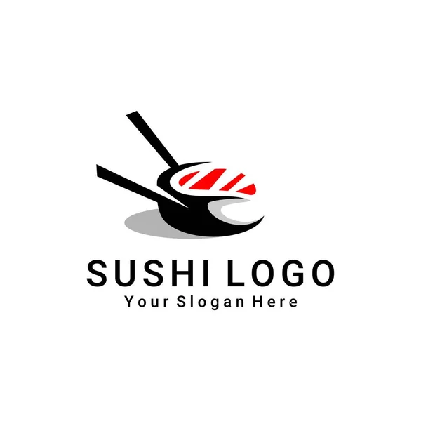 Sushi Logo Vector Cafe Restaurant Logo Brand Label — Stock Vector