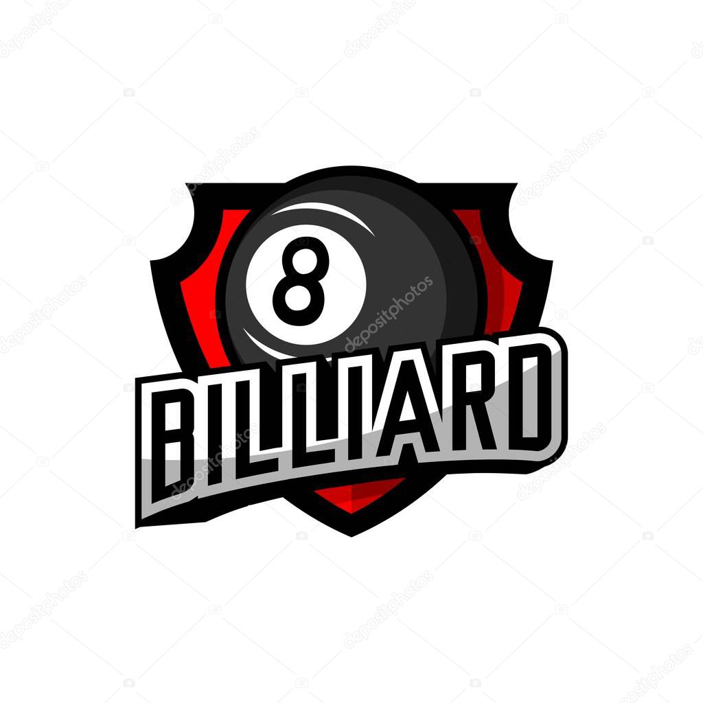 Vektor logo billiard, bisa digunakan untuk logo team, templet, cafe dan bar