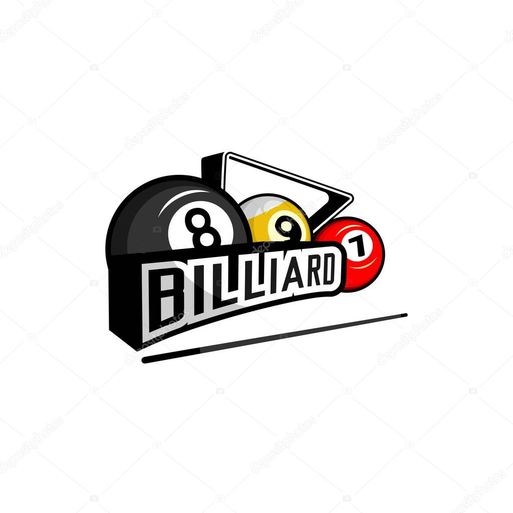 Vektor logo billiard, bisa digunakan untuk logo team, templet, cafe dan bar