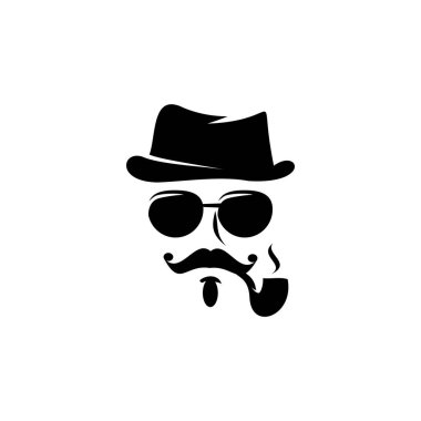 Beyaz arkaplanda beyefendi logo vektörü