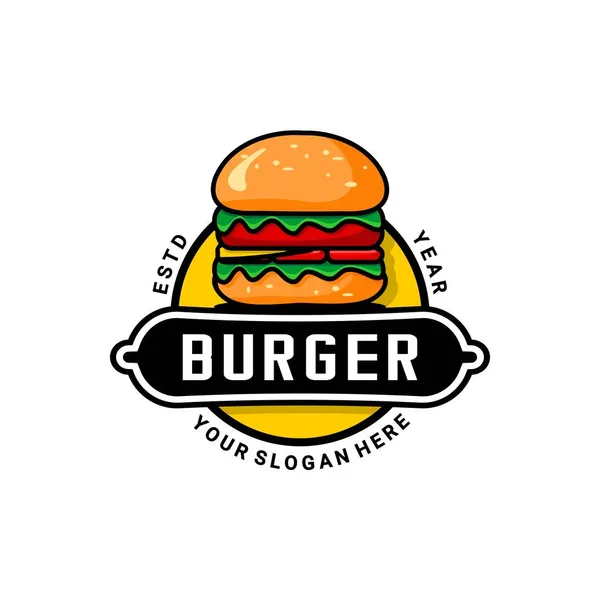 Humberger Restaurant Logo Vektordesign Café Logo — Stockvektor