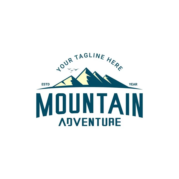 Montanha Aventura Logotipo Ilustração Vetor — Vetor de Stock