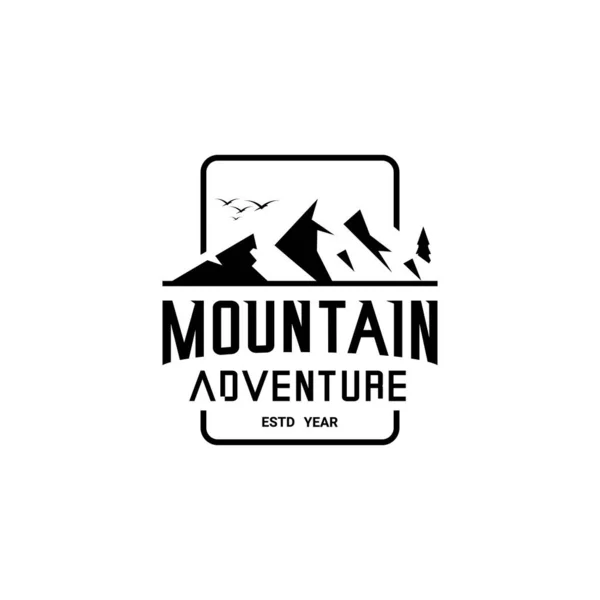 Montagne Aventure Logo Illustration Vecteur — Image vectorielle