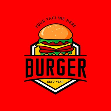vector illustration of burger logo, restaurant logo