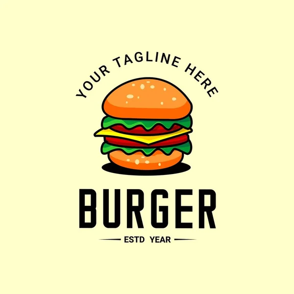 Vector Illustration Burger Logo Restaurant Logo — Stockvektor