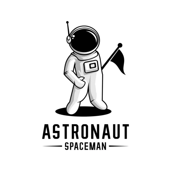 Astronaut Illustrationsvektor Auf Weißem Hintergrund — Stockvektor