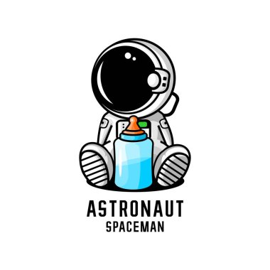 karikatür astronot çizim vektörü, vektör çocuk uzay adamı