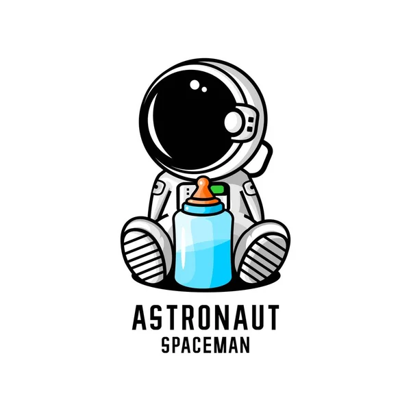 Cartoon Astronaut Illustration Vector Vector Child Spaceman — Stock Vector