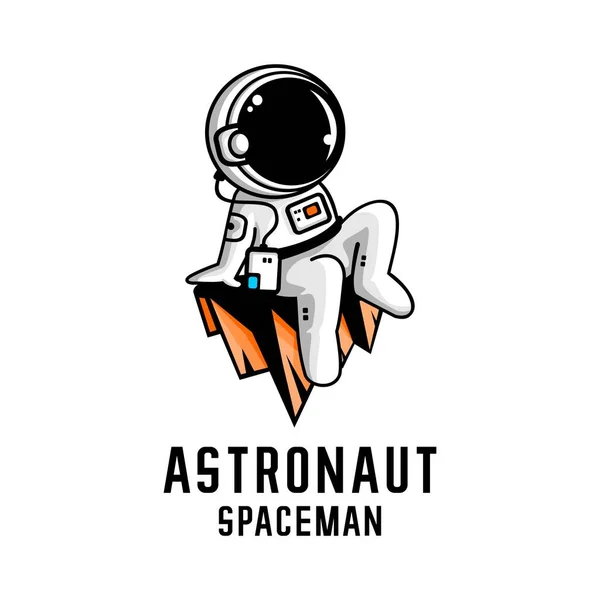 Astronaute Dessin Animé Illustration Vecteur — Image vectorielle