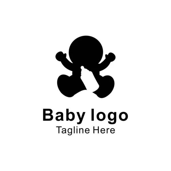 Вектор Дизайна Логотипа Ребенка Шаблон Иконка — стоковый вектор