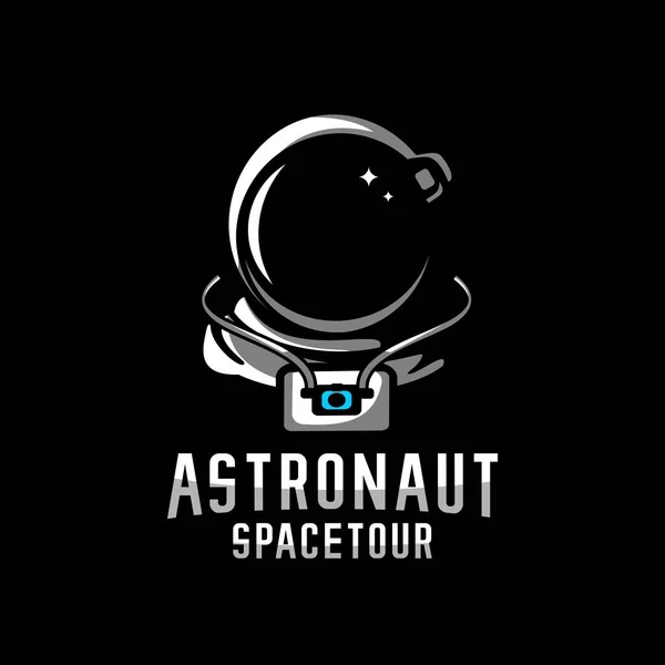 Astronauta Logotipo Ilustração Vetor Modelo Logotipo Esporte Jogo — Vetor de Stock