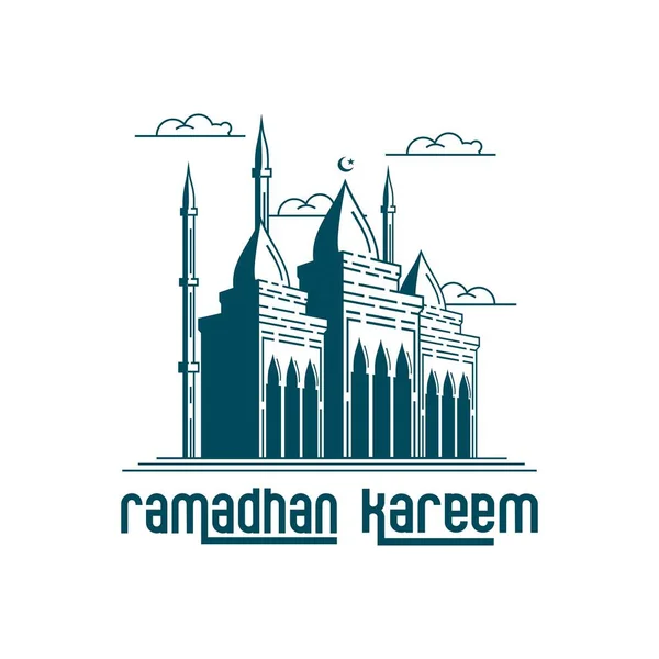 Vector Ilustración Mezquita Fondo Ramadán — Archivo Imágenes Vectoriales