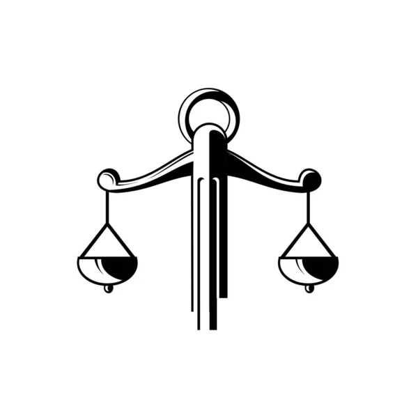 Vector Illustration Justice Scales Law Vector Justice Day — Stock Vector