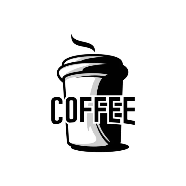 Vector Van Een Kopje Koffie Een Witte Achtergrond — Stockvector