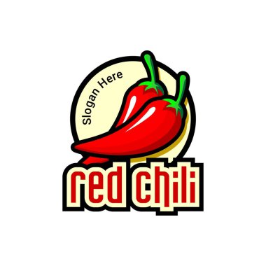 iki kırmızı biber logo vektörü