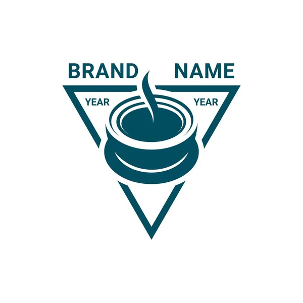 Чашка Логотипу Кави Білому Фоні — стоковий вектор