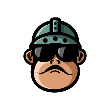 Yakışıklı çocuk logosunun vektör çizimi