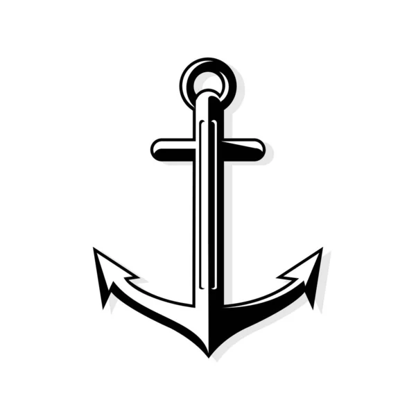 Ilustracja Logo Kotwicy Statku Morskiego — Wektor stockowy
