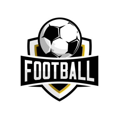 Futbol kulübü logosu illüstrasyon vektörü, top vektörü
