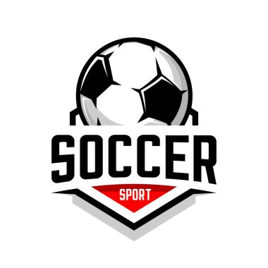 Futbol kulübü logosu illüstrasyon vektörü, top vektörü