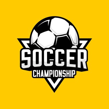 Futbol kulübü logosu illüstrasyon vektörü, top vektörü