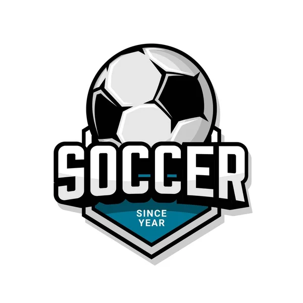 Vettore Illustrazione Logo Della Squadra Calcio Vettore Palla — Vettoriale Stock