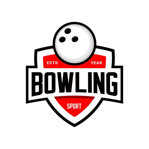 Bowling Sport Logo Illustration Vektor — Stockvektor