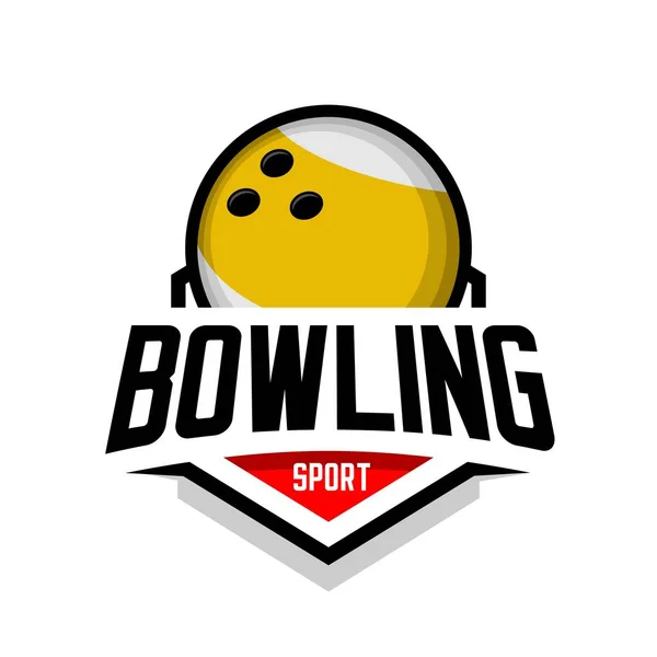 Bowling Sport Logo Illustration Vektor — Stockvektor