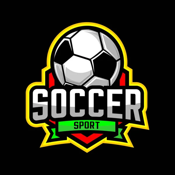 Futbol Logo Vektör Tasarımı Vektör Top — Stok Vektör