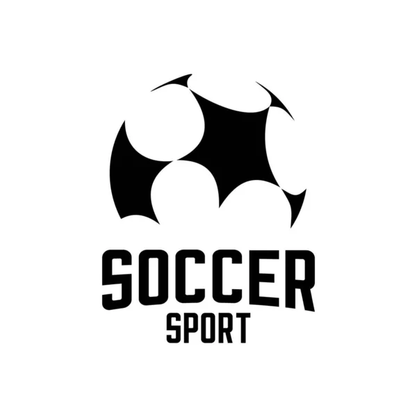 Progettazione Vettoriale Del Logo Calcio Vettore Una Palla — Vettoriale Stock
