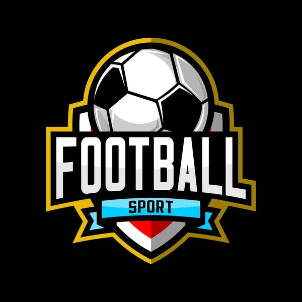 Progettazione Vettoriale Del Logo Calcio Vettore Una Palla — Vettoriale Stock