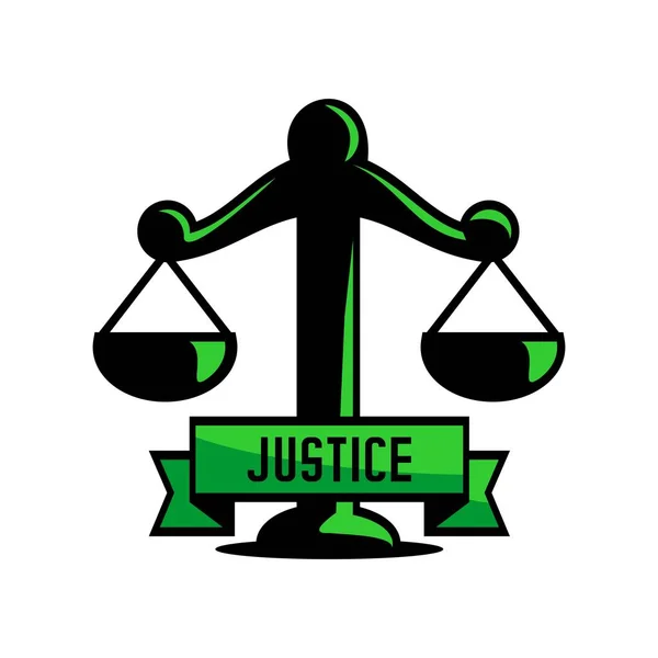 Vektor Illustration Von Gerechtigkeitsskalen Gesetzesvektor Gerechtigkeitstag — Stockvektor