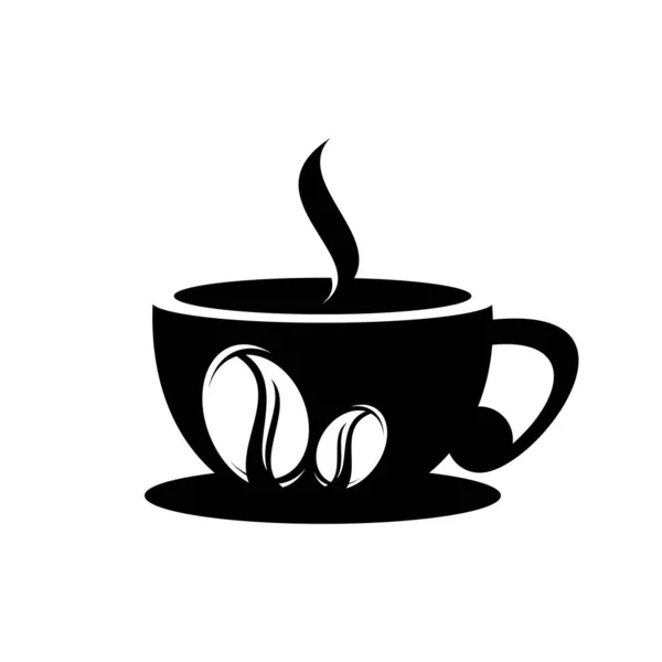 Kopje Koffie Vector Cafe Logo — Stockvector