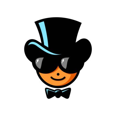 Çizgi film çocuğu illüstrasyon vektörü, tatlı çocuk.