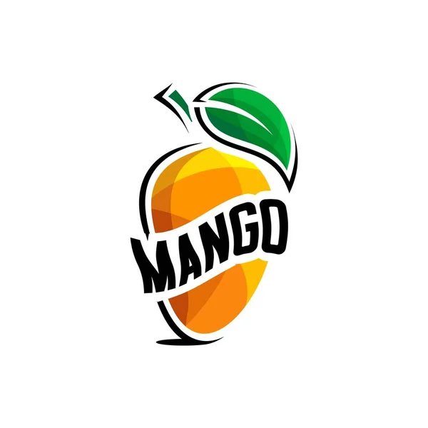Mango Fruta Logo Diseño Vector — Archivo Imágenes Vectoriales