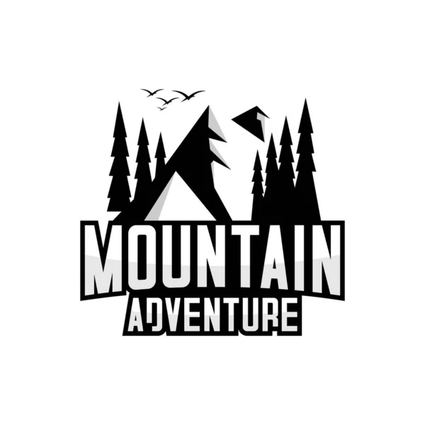 Illustration Vectorielle Des Logos Montagne Nature Aventure — Image vectorielle