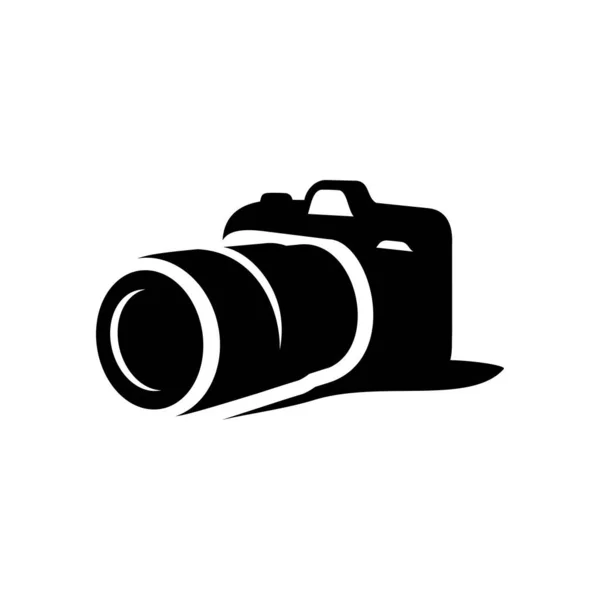 Σχεδιασμός Διανυσματικής Κάμερας Λευκό Φόντο Εικονίδιο Φωτογραφίας — Διανυσματικό Αρχείο